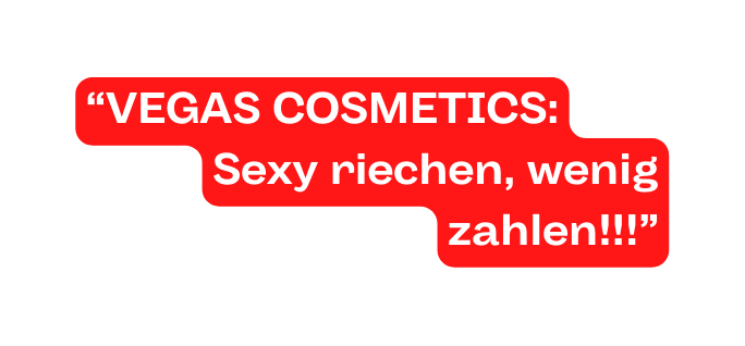 VEGAS COSMETICS Sexy riechen wenig zahlen